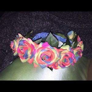 Tie Dye Rose Headband